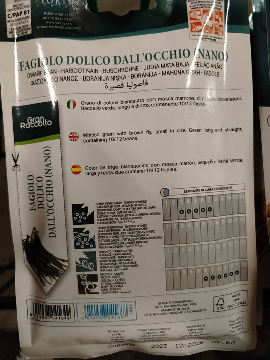 Fagiolo dolico dall'occhio (nano) - ValmaflorValmaflorValmaflorFagiolo dolico dall'occhio (nano) - ValmaflorValmaflorValmaflorFagiolo dolico dall'occhio (nano)