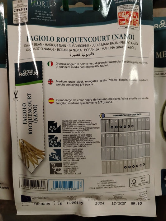 Fagiolo rocquencourt (nano) - Valmaflor#ValmaflorValmaflorFagiolo rocquencourt (nano)