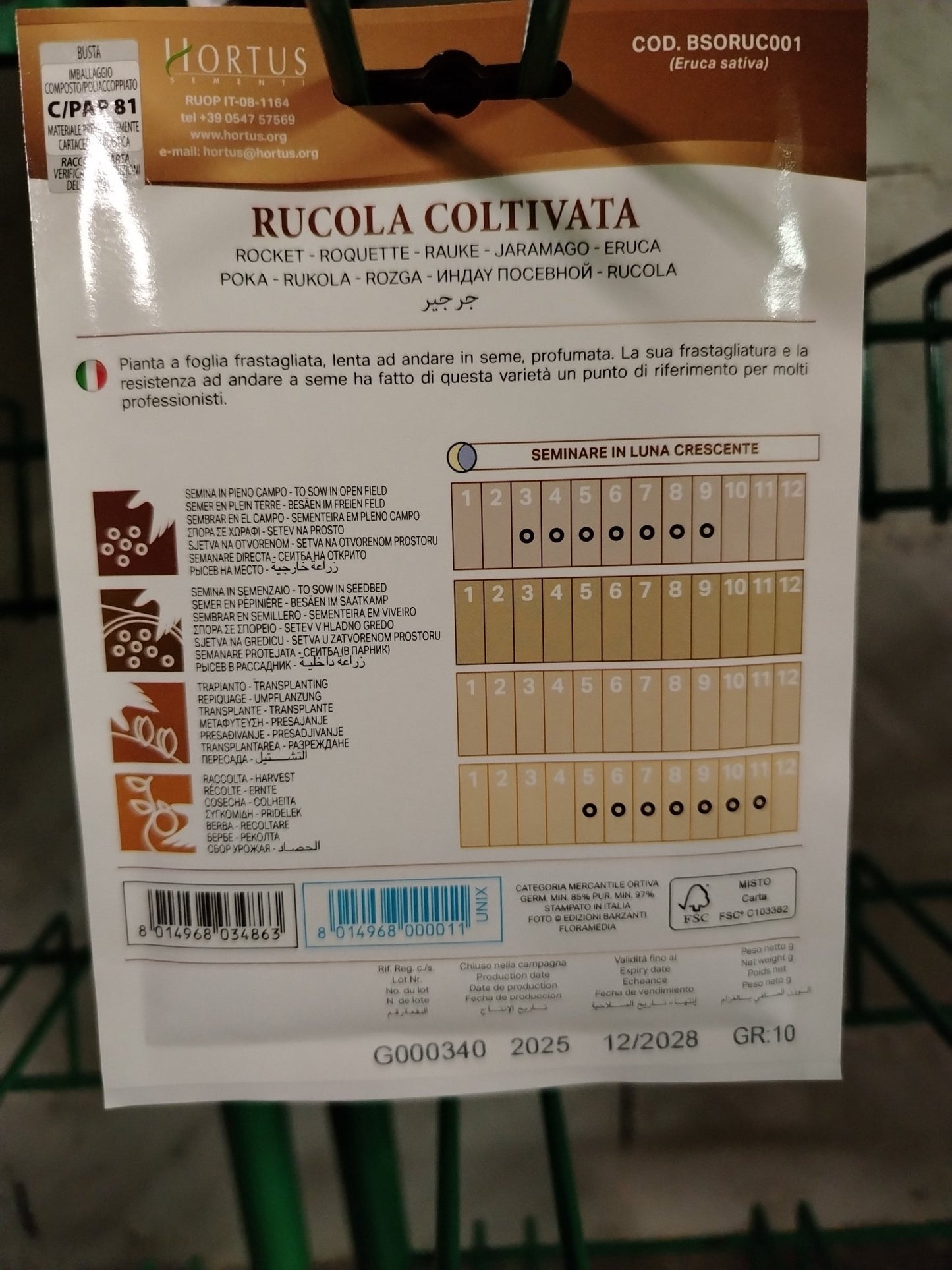 Rucola coltivata - Valmaflor#ValmaflorValmaflorRucola coltivata