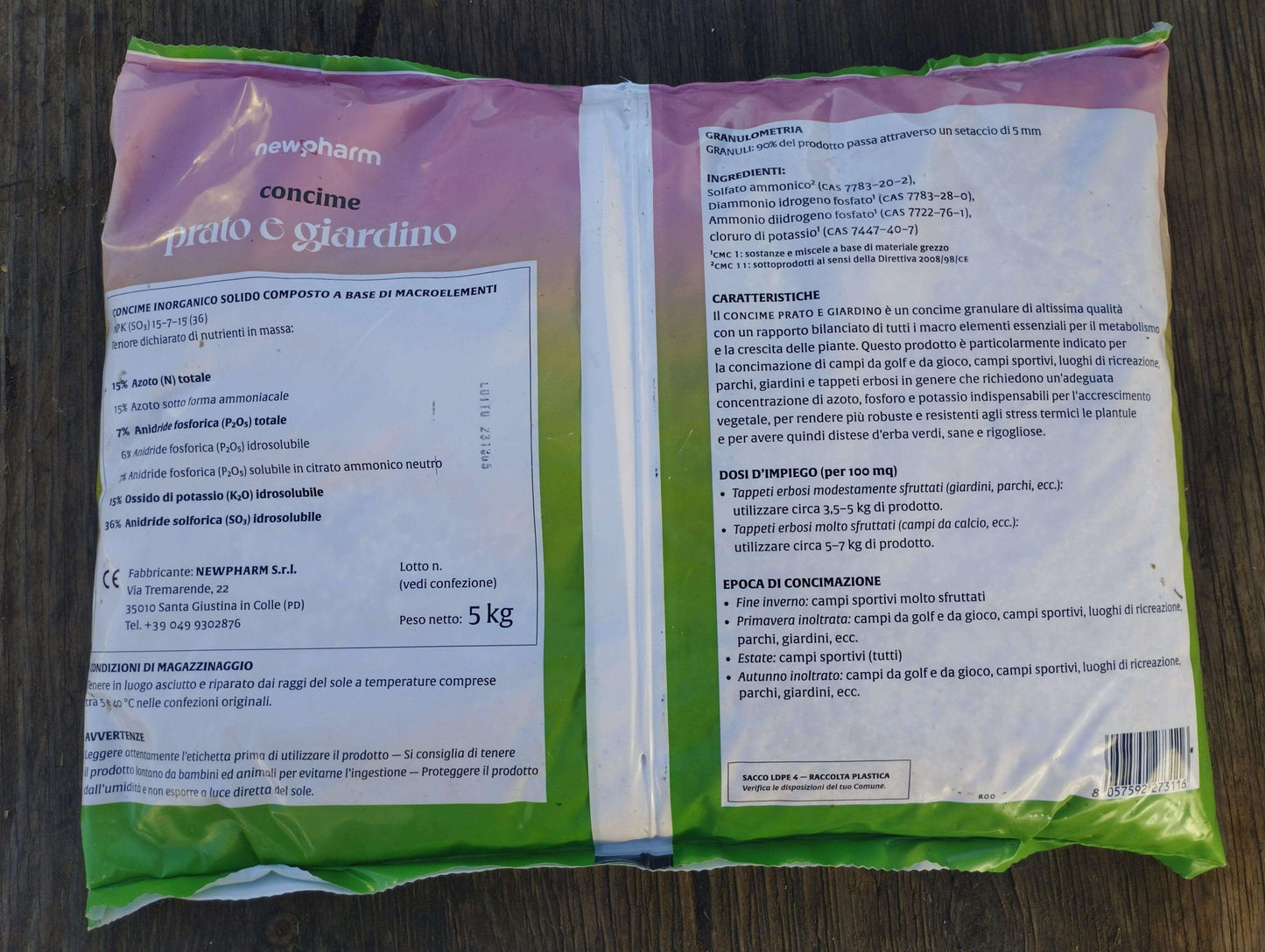 Fertilizzante prato e giardino - Valmaflor