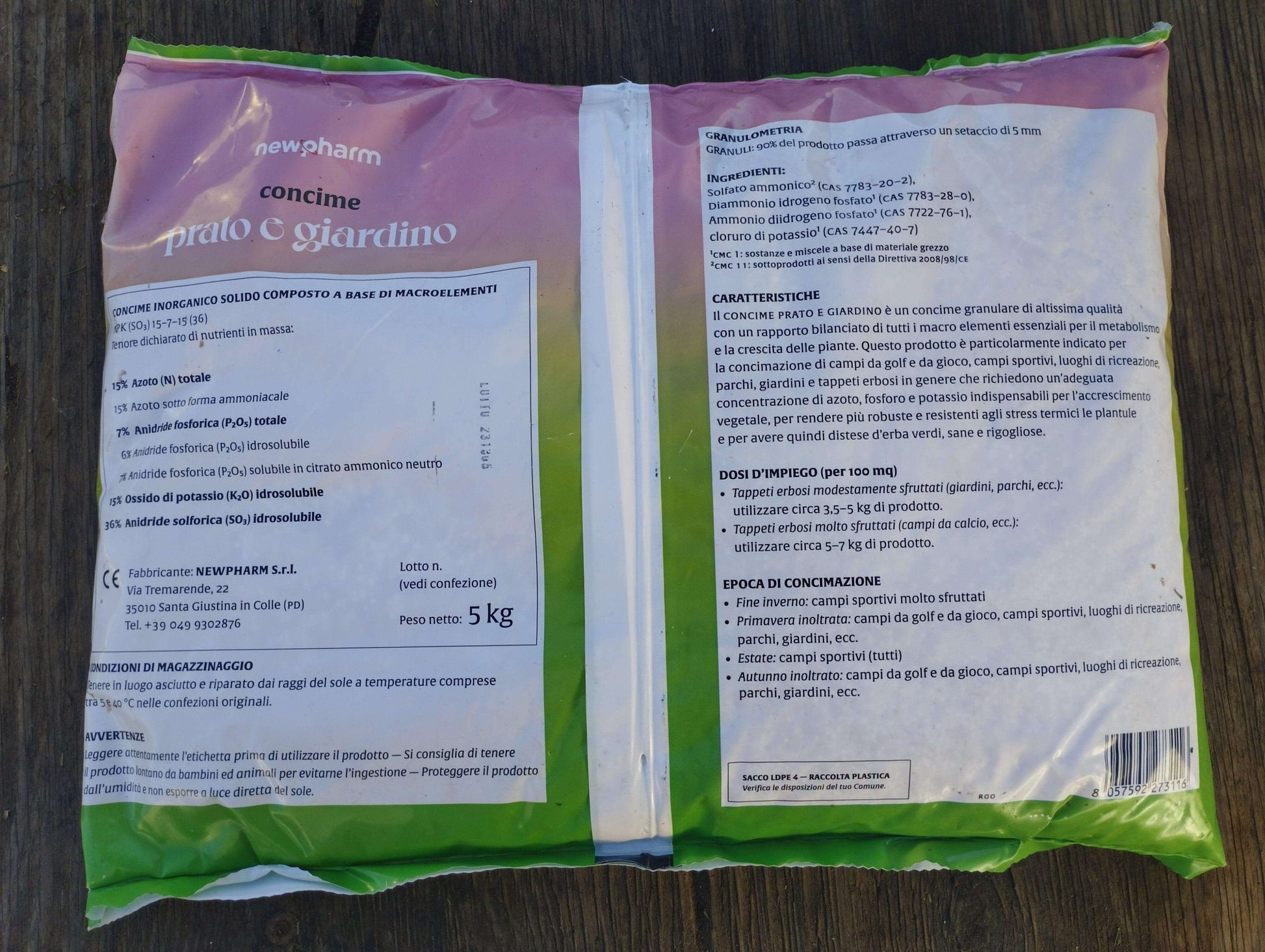 Fertilizzante prato e giardino - Valmaflor